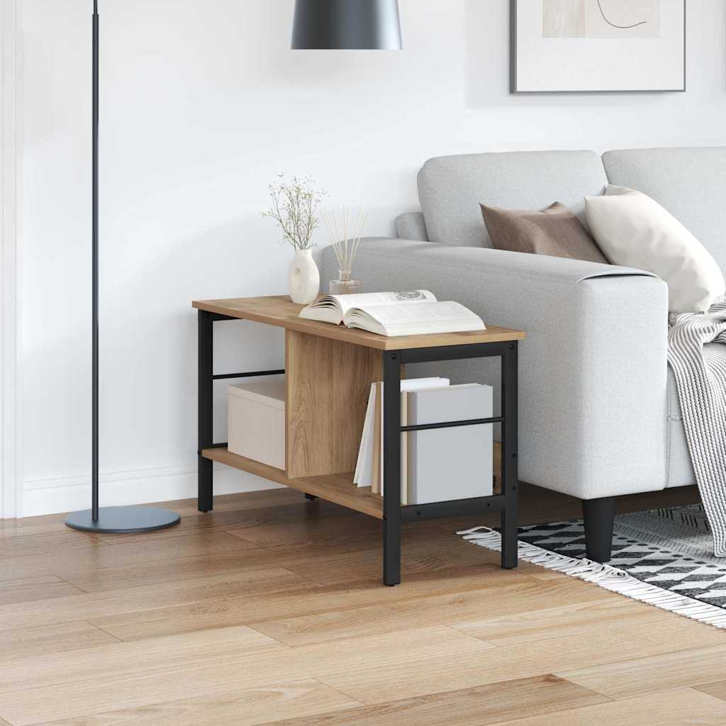 Könyvespolc 2 szintes 82 x 32 x 47 cm Faanyag Artisan tölgy