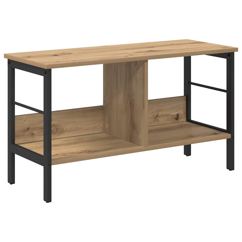 Könyvespolc 2 szintes 82 x 32 x 47 cm Faanyag Artisan tölgy