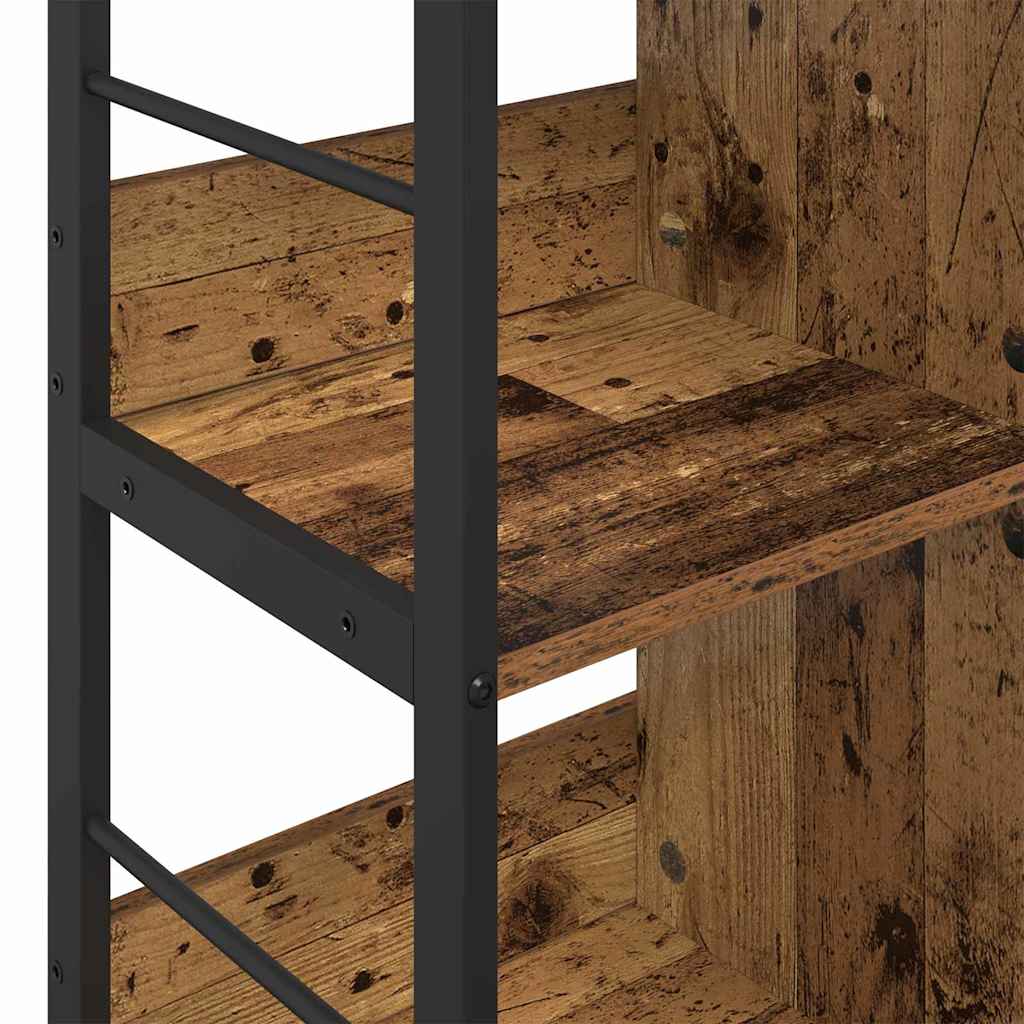 Könyvespolc 6 szintes 102 x 32 x 72,5 cm Szerelt Fa Öreg fa