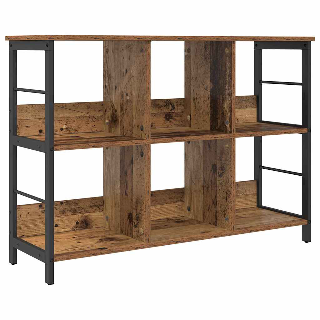 Könyvespolc 6 szintes 102 x 32 x 72,5 cm Szerelt Fa Öreg fa