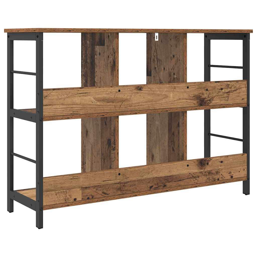 Könyvespolc 6 szintes 102 x 32 x 72,5 cm Szerelt Fa Öreg fa