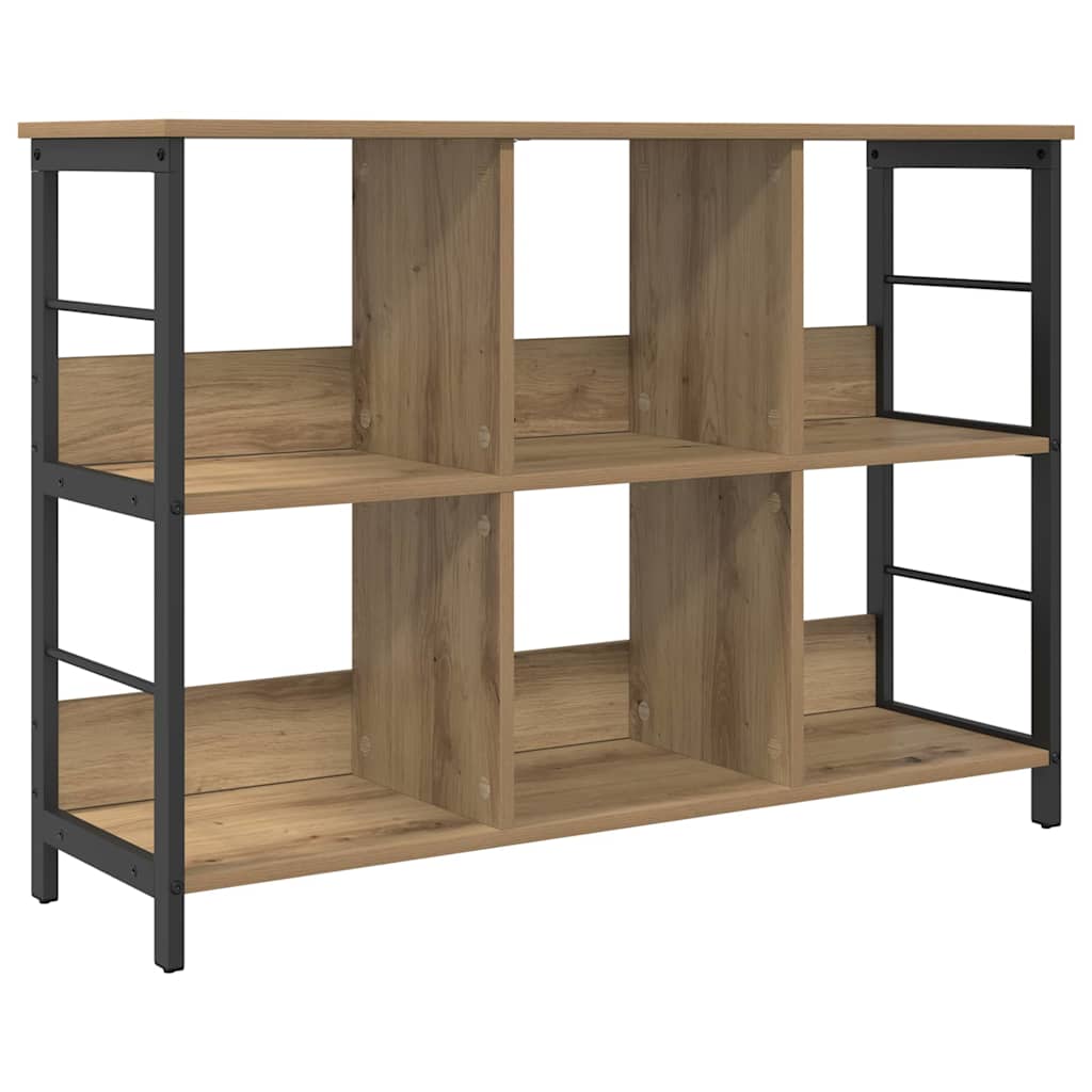 Könyvespolc 6 szintes 102 x 32 x 72,5 cm Szerelt Fa
