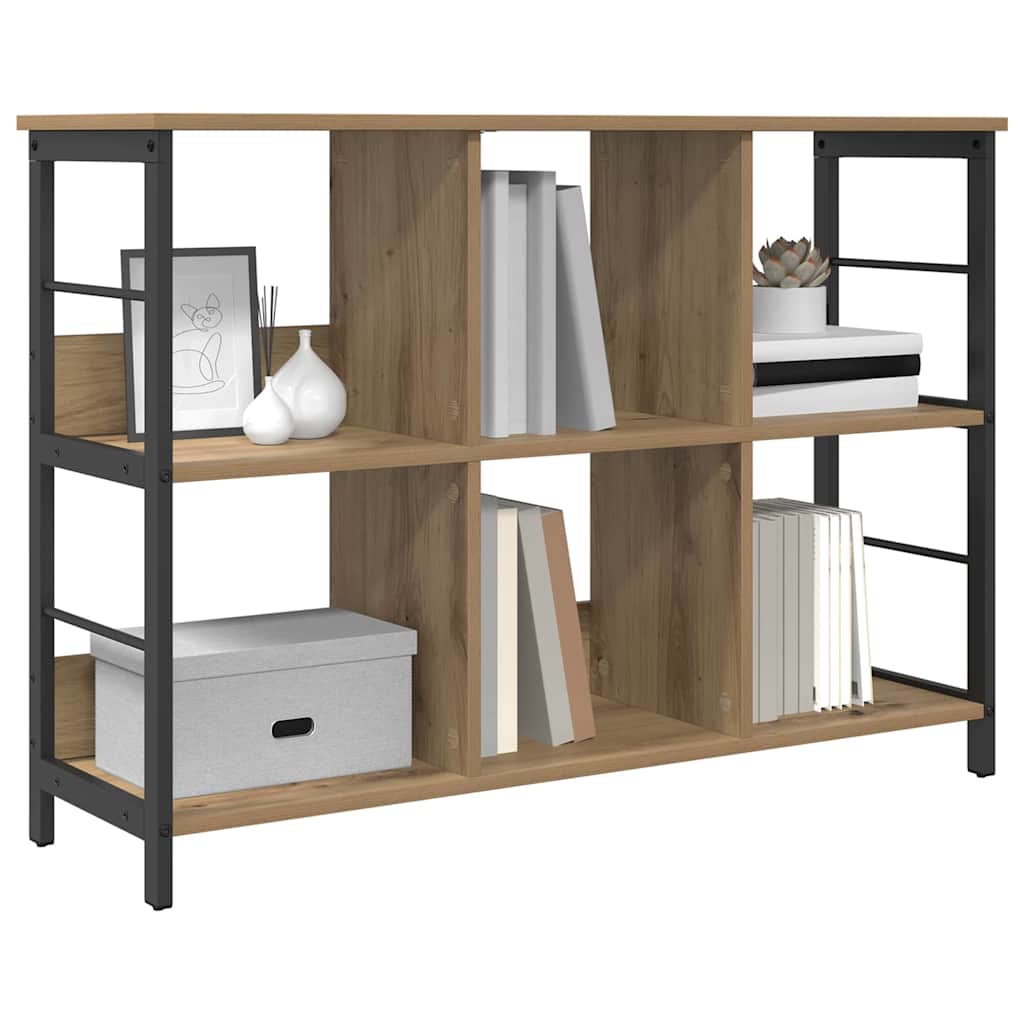 Könyvespolc 6 szintes 102 x 32 x 72,5 cm Szerelt Fa