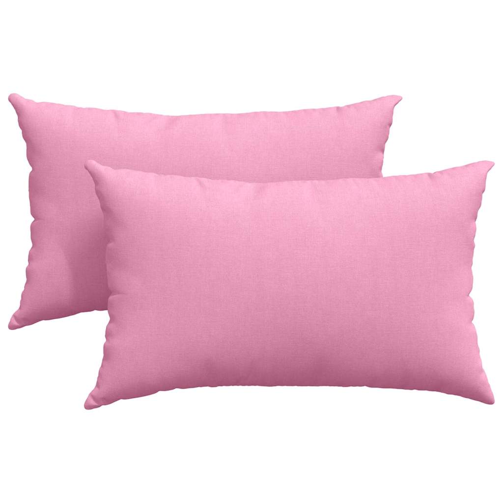 Kanapé párnák 2 pcs Rózsaszín 50 x 30 cm szövet