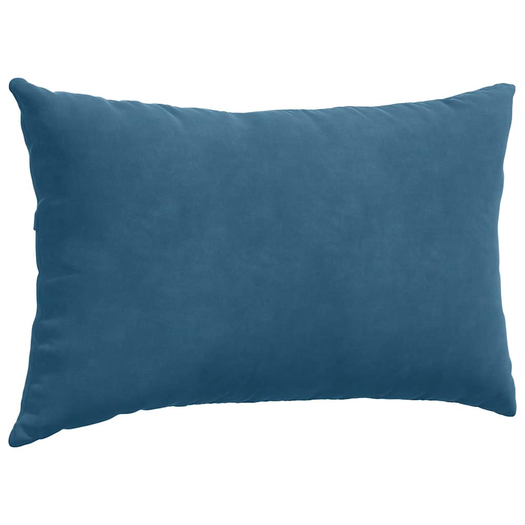 Kanapé párnák 2 pcs Kék 50 x 30 cm Bársonyos szövet