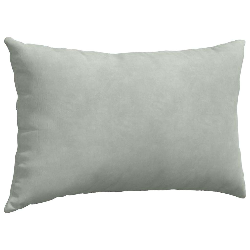 Kanapé párnák 2 pcs Világosszürke 50 x 30 cm Bársonyos szövet