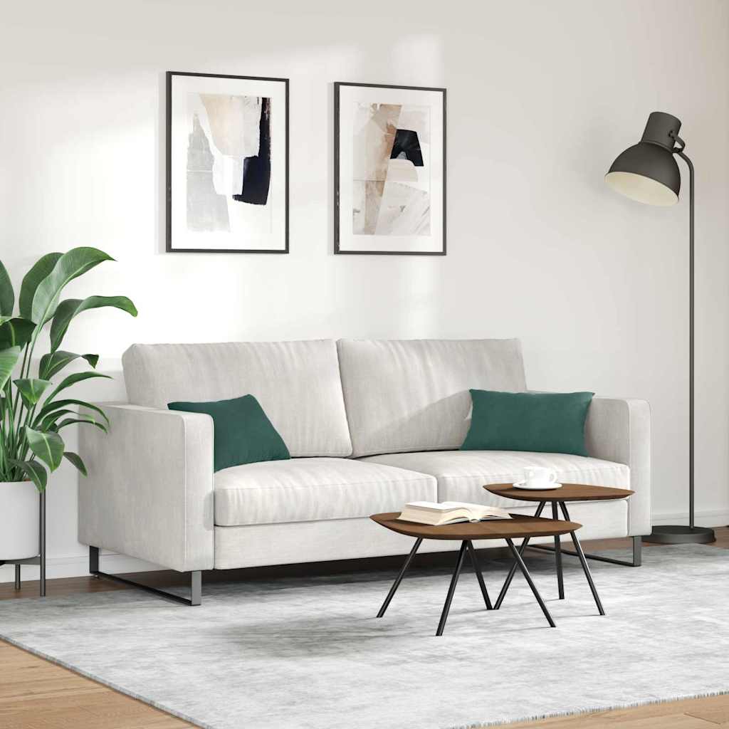 Kanapé párnák 2 pcs Sötétzöld 50 x 30 cm Bársonyos szövet