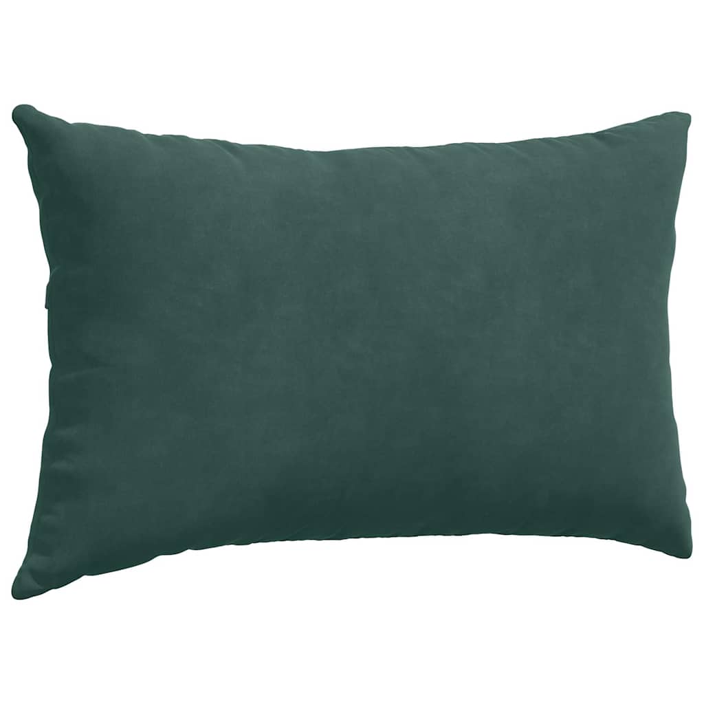 Kanapé párnák 2 pcs Sötétzöld 50 x 30 cm Bársonyos szövet