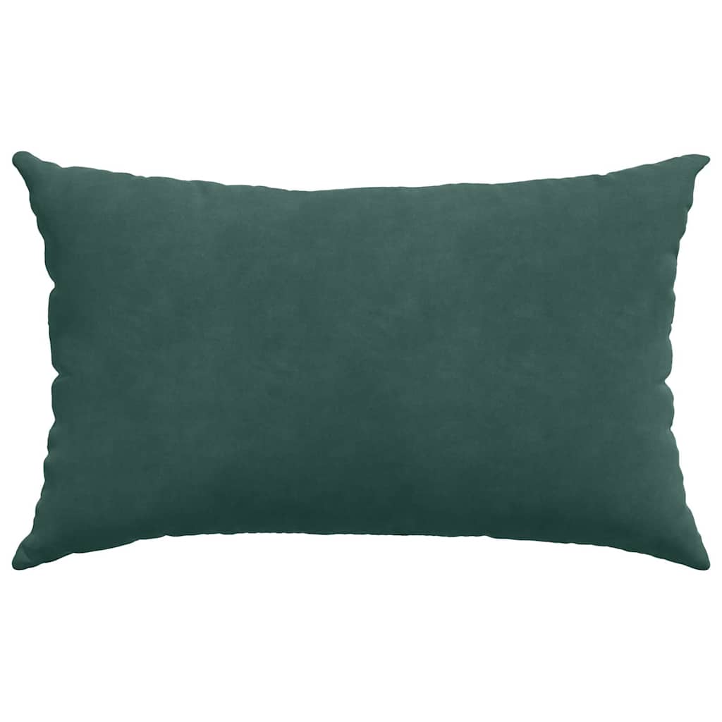 Kanapé párnák 2 pcs Sötétzöld 50 x 30 cm Bársonyos szövet