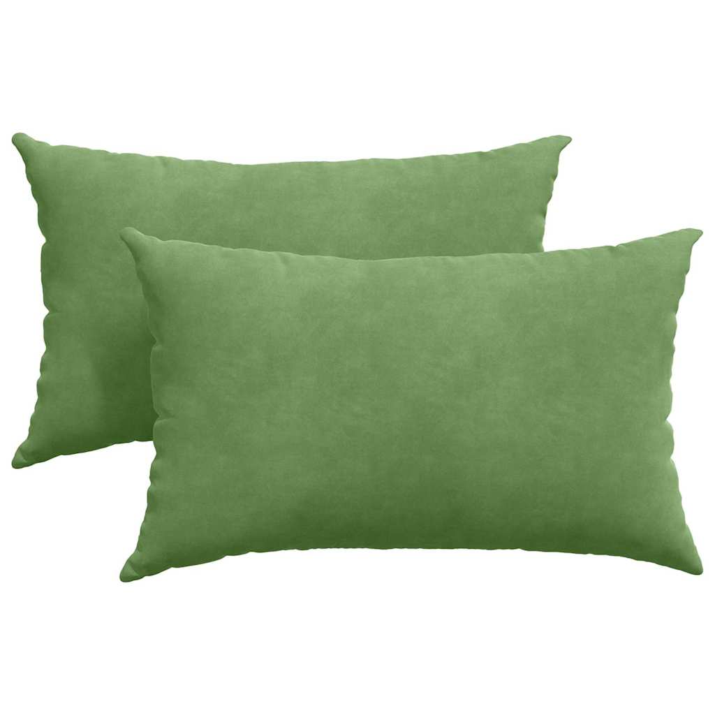 Kanapé párnák 2 pcs Világos zöld 50 x 30 cm Bársonyos szövet
