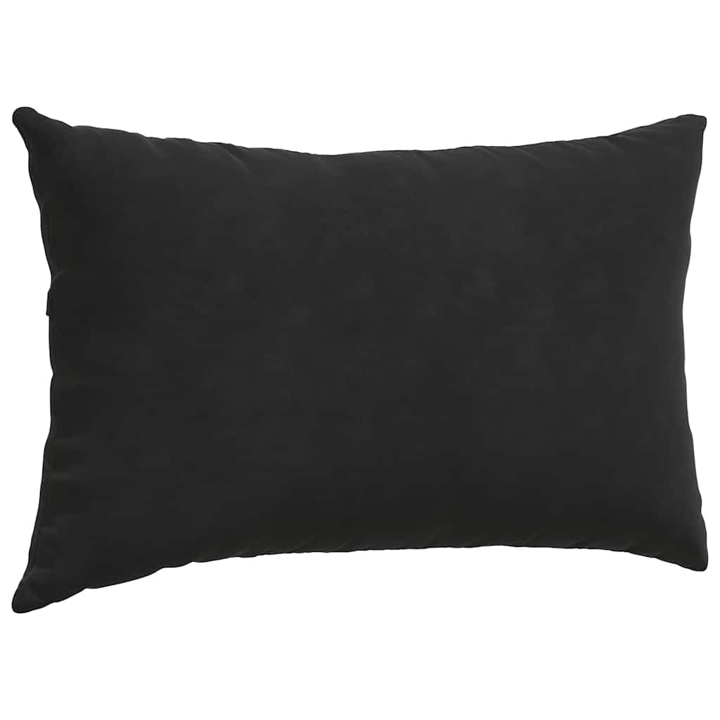Kanapé párnák 2 pcs Fekete 50 x 30 cm Bársonyos szövet