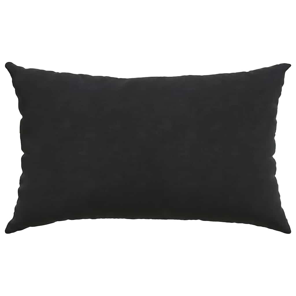 Kanapé párnák 2 pcs Fekete 50 x 30 cm Bársonyos szövet