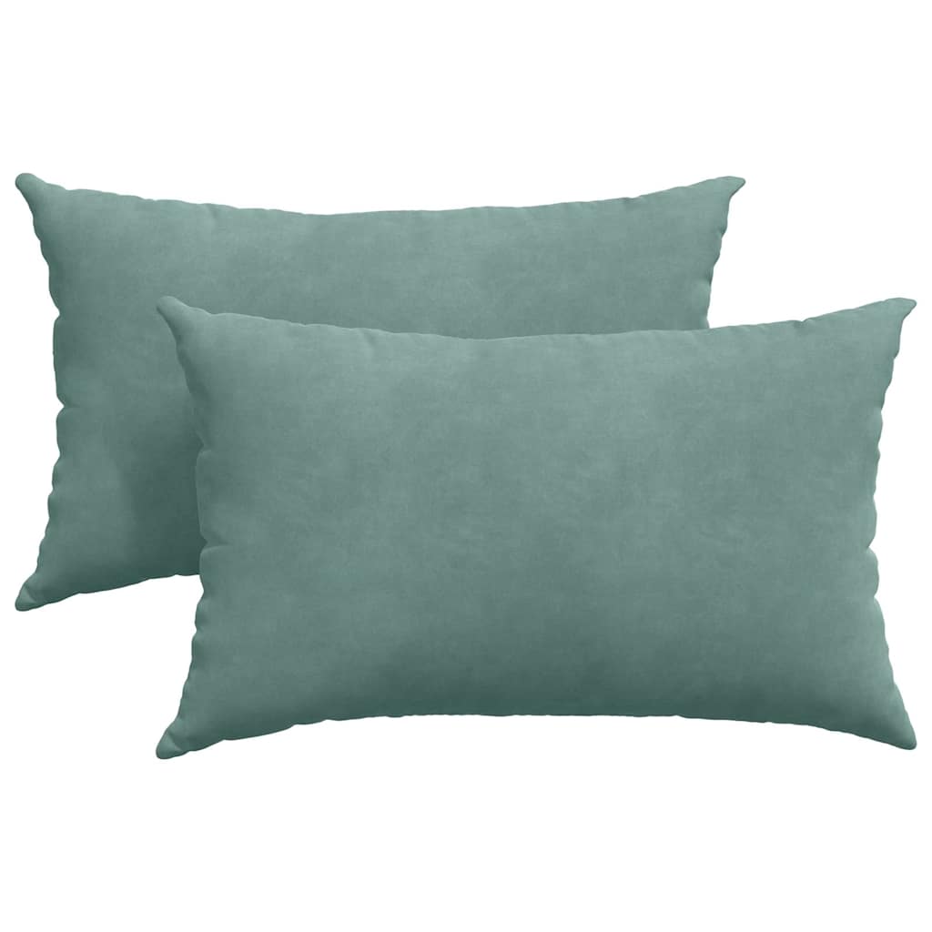 Kanapé párnák 2 pcs Tengeri Zöld 50 x 30 cm Bársonyos szövet