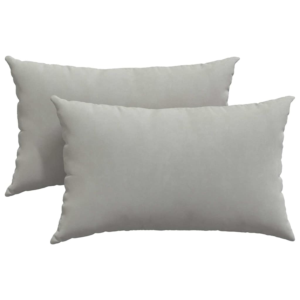 Kanapé párnák 2 pcs Világosszürke 50 x 30 cm szövet