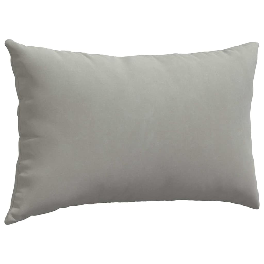 Kanapé párnák 2 pcs Világosszürke 50 x 30 cm szövet