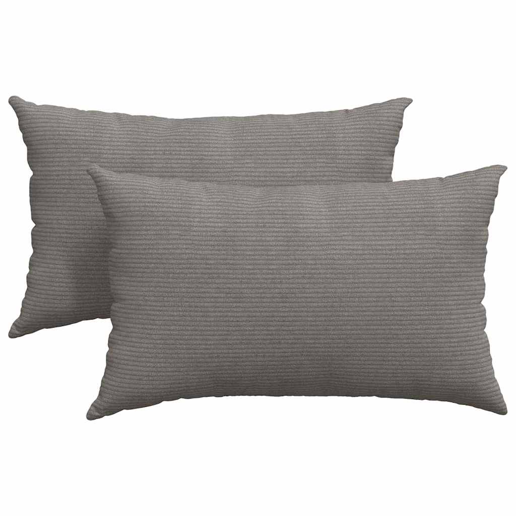Kanapé párnák 2 pcs Világosszürke 50 x 30 cm Bársonyos szövet