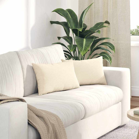 Kanapé párnák 2 pcs Krém 50 x 30 cm Bársonyos szövet