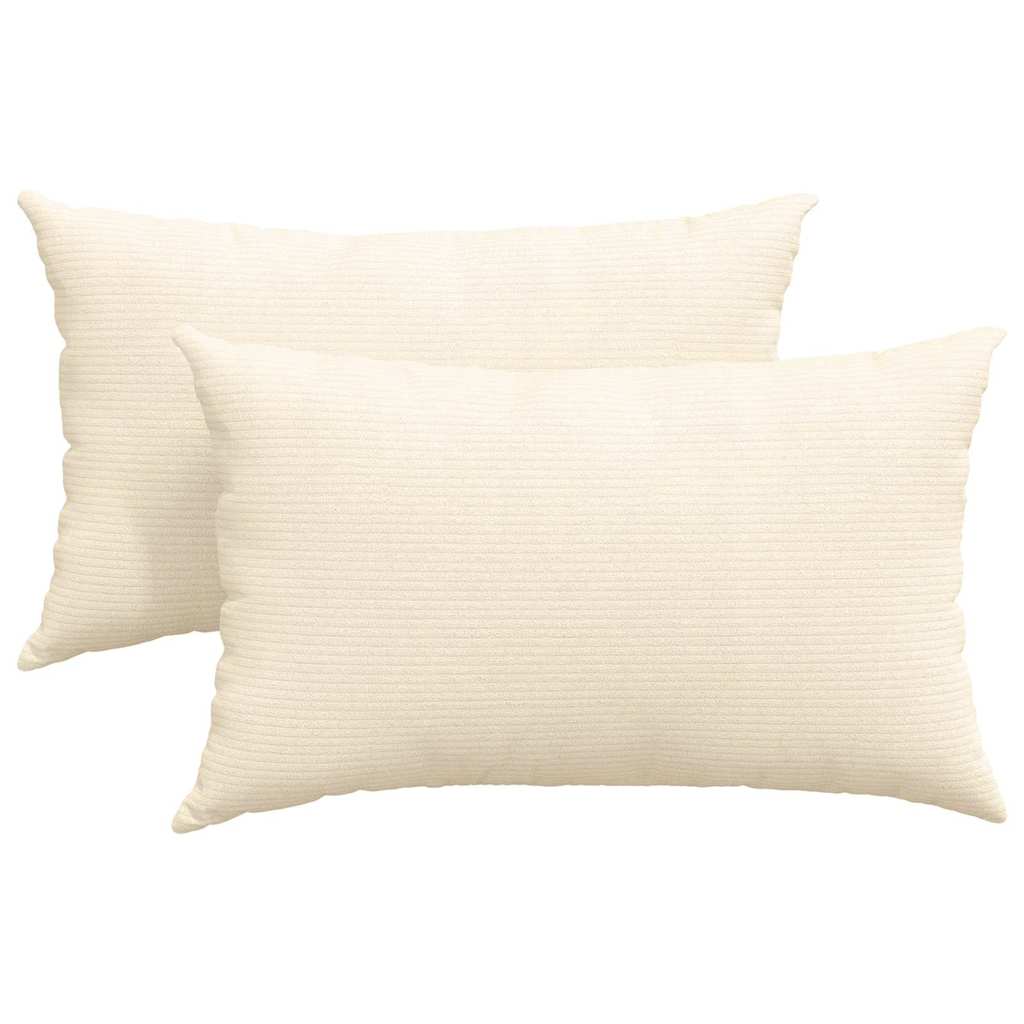 Kanapé párnák 2 pcs Krém 50 x 30 cm Bársonyos szövet