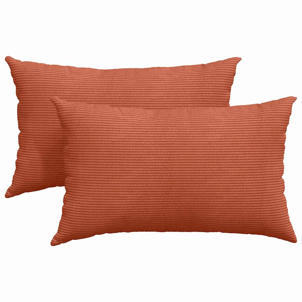 Kanapé párnák 2 pcs Piros Narancs 50 x 30 cm Bársonyos szövet