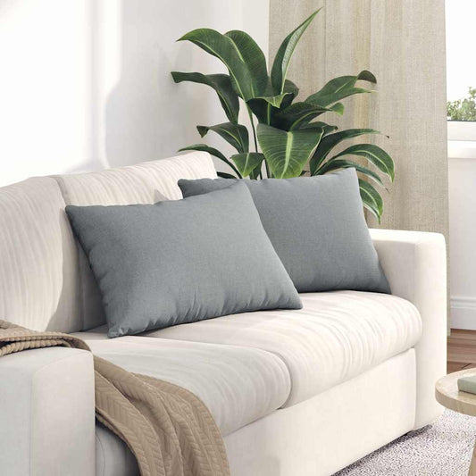 Kanapé párnák 2 pcs Világosszürke 60 x 40 cm szövet