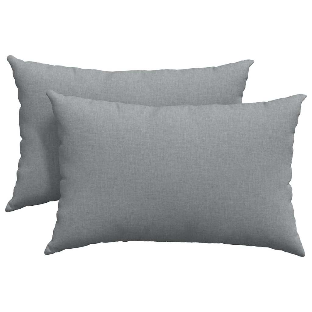 Kanapé párnák 2 pcs szövet Világosszürke 60 x 40 cm