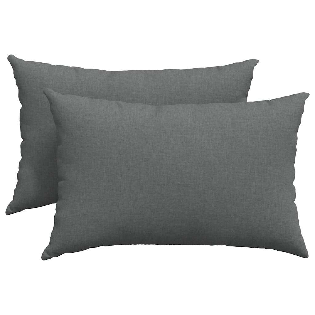Kanapé párnák 2 pcs szövet Sötétszürke 60 x 40 cm
