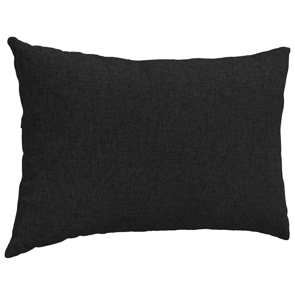 Kanapé párnák 2 pcs szövet Fekete 60 x 40 cm
