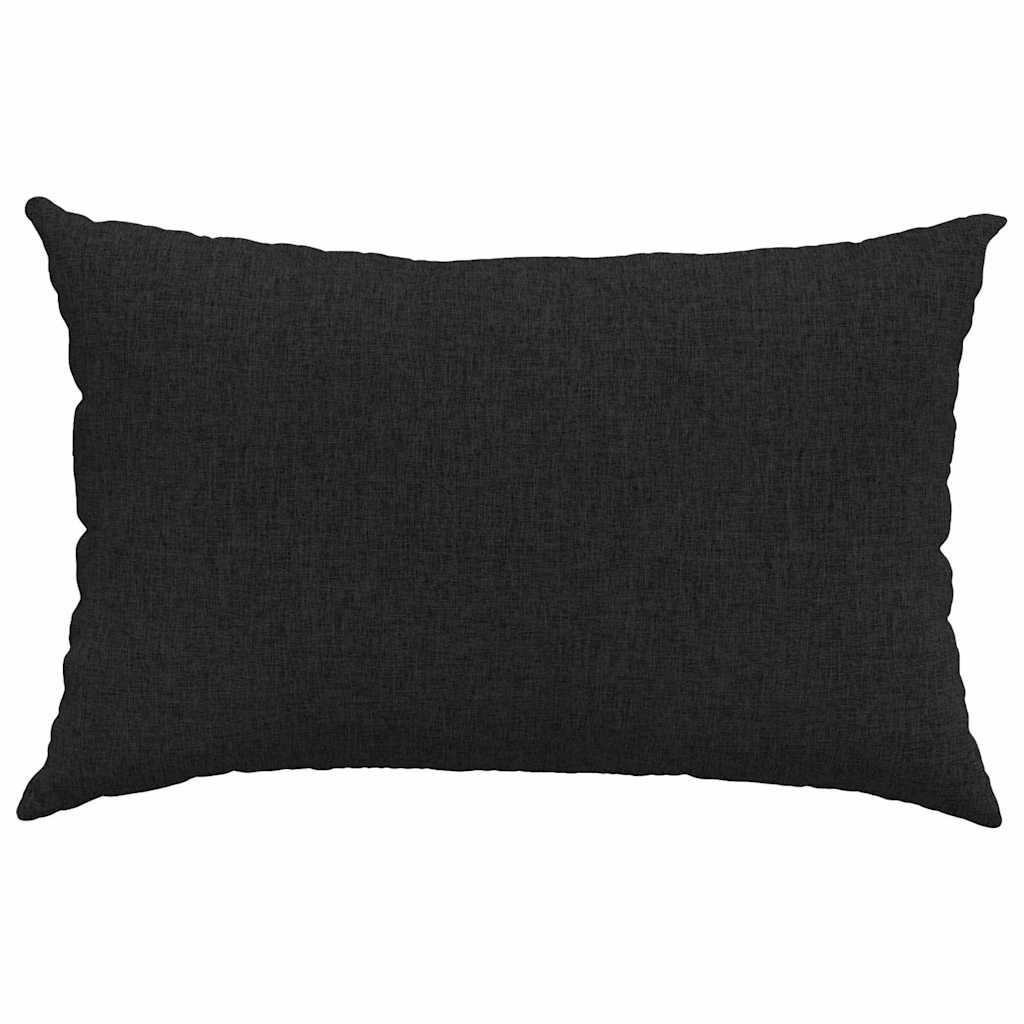 Kanapé párnák 2 pcs szövet Fekete 60 x 40 cm