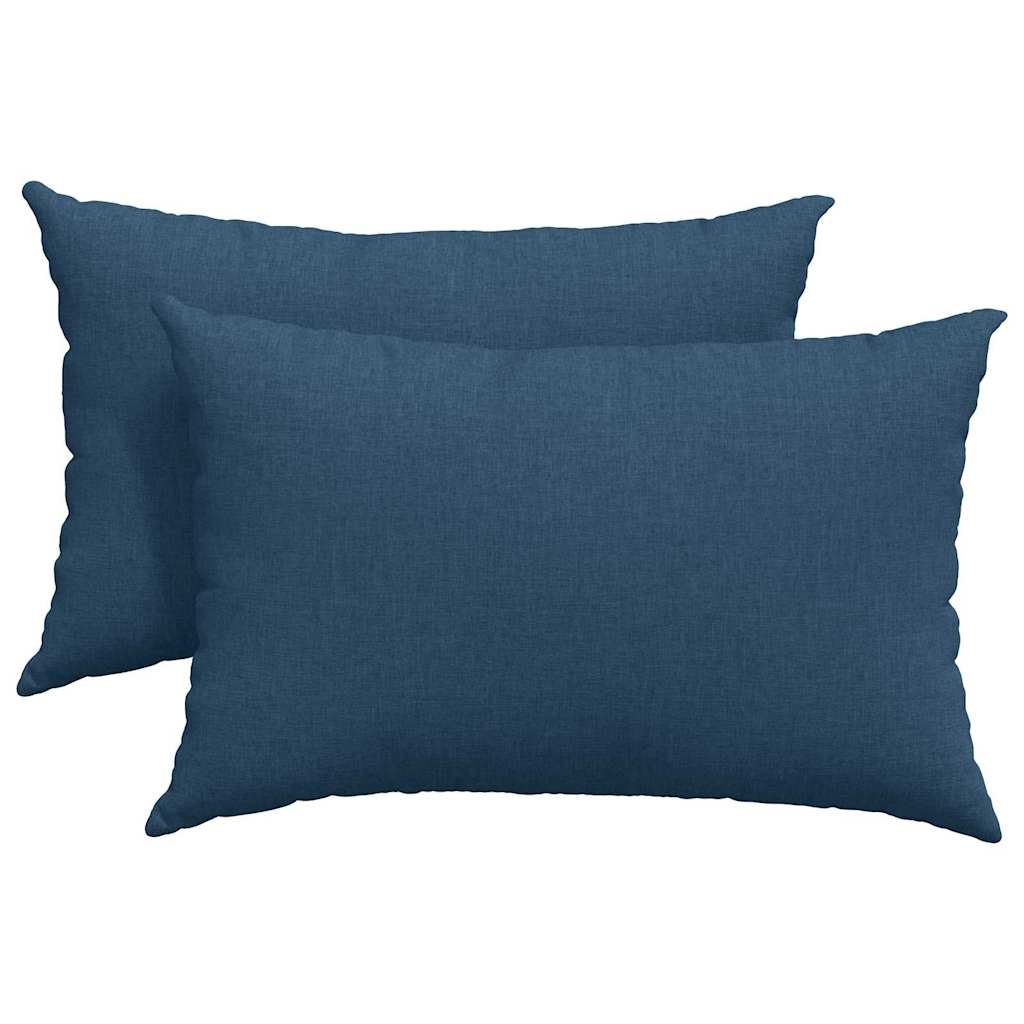 Kanapé párnák 2 pcs szövet Kék 60 x 40 cm