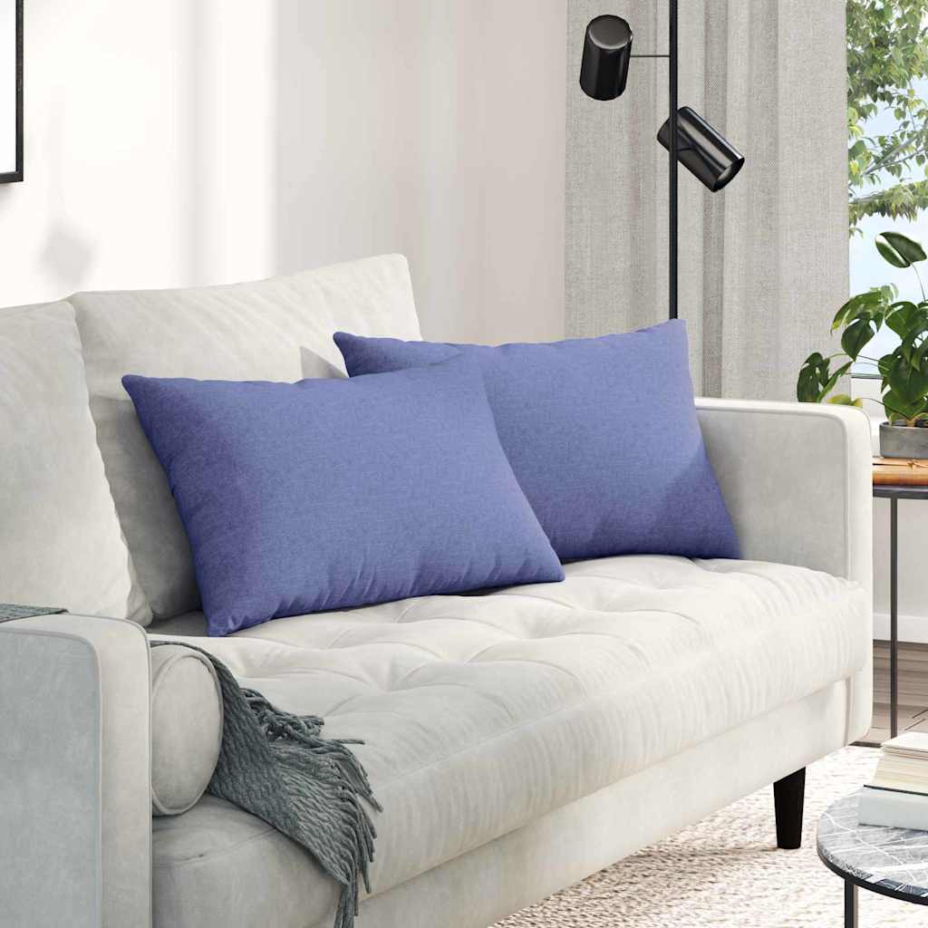 Kanapé párnák 2 pcs Farmerkék 60 x 40 cm szövet
