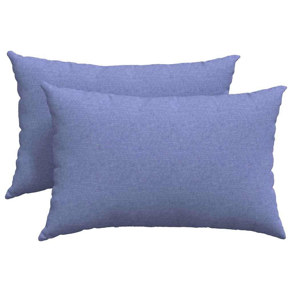 Kanapé párnák 2 pcs Farmerkék 60 x 40 cm szövet