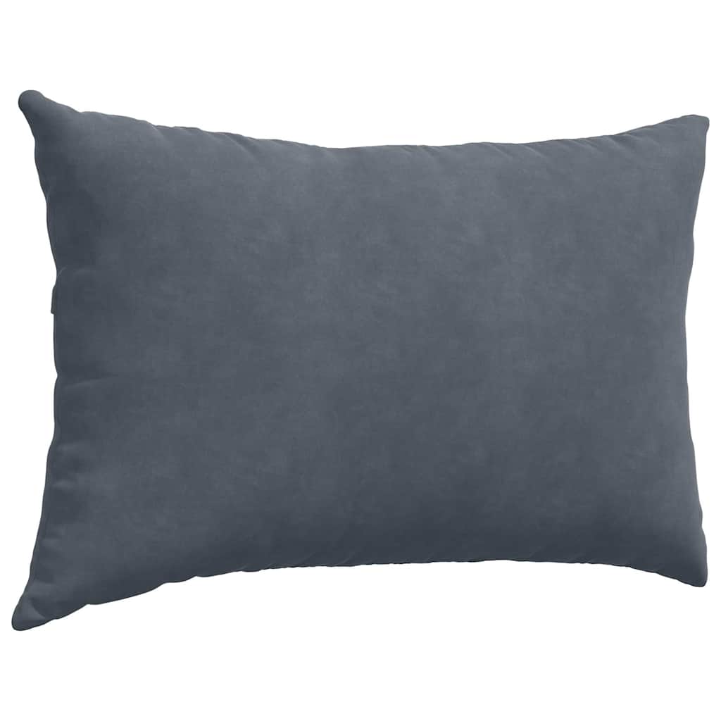 Kanapé párnák 2 pcs Sötétszürke 60 x 40 cm Bársonyos szövet
