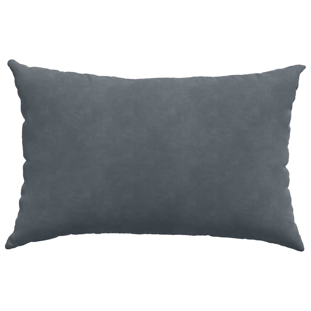 Kanapé párnák 2 pcs Sötétszürke 60 x 40 cm Bársonyos szövet