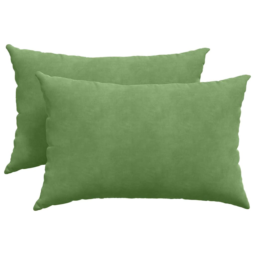 Kanapé párnák 2 pcs Világos zöld 60 x 40 cm Bársonyos szövet