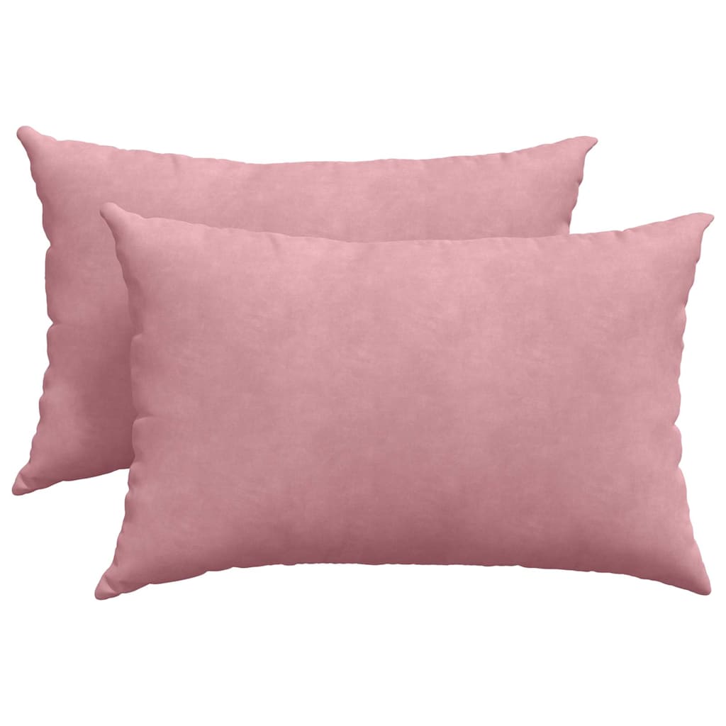 Kanapé párnák 2 pcs Rózsaszín 60 x 40 cm Bársonyos szövet