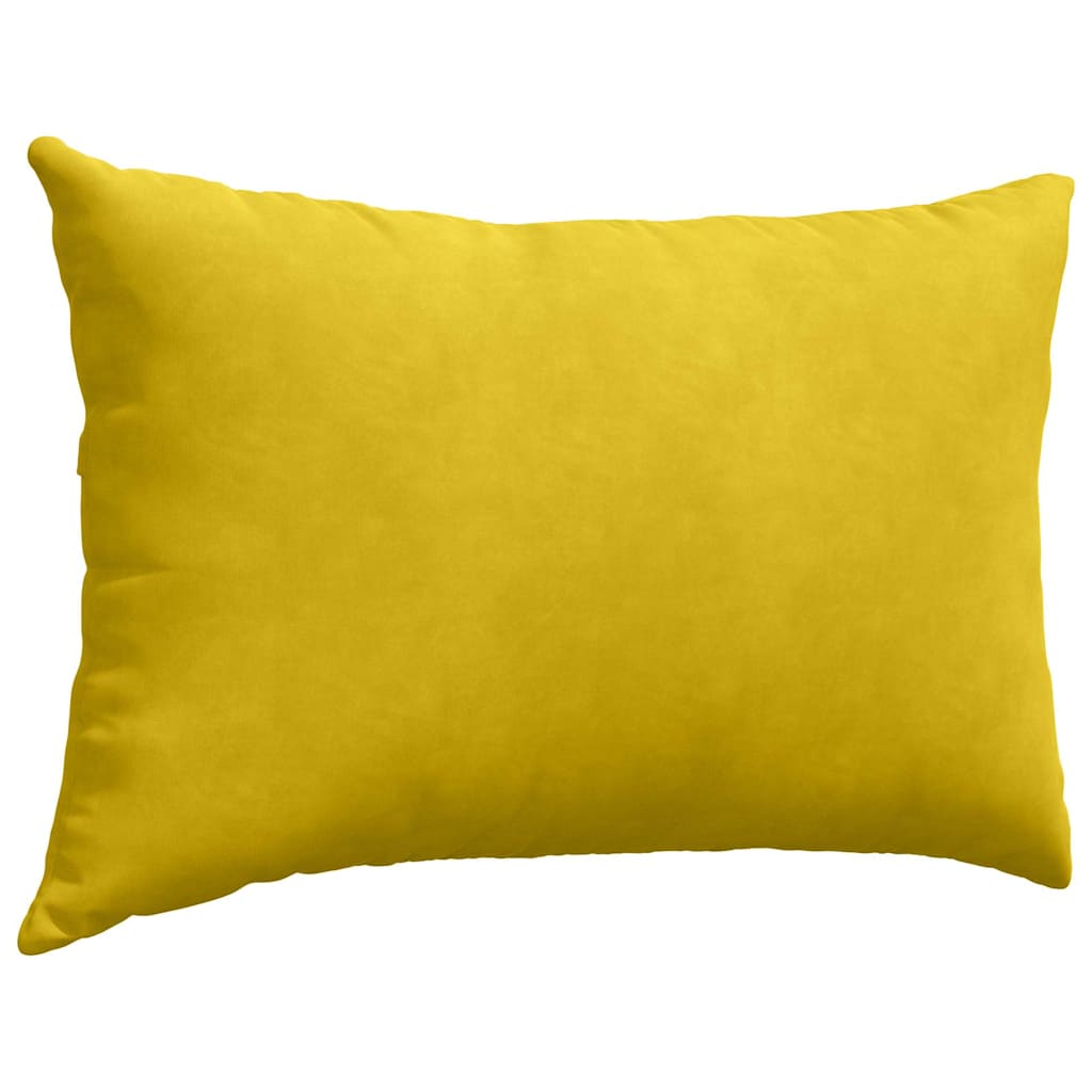 Kanapé párnák 2 pcs Sárga 60 x 40 cm Bársonyos szövet