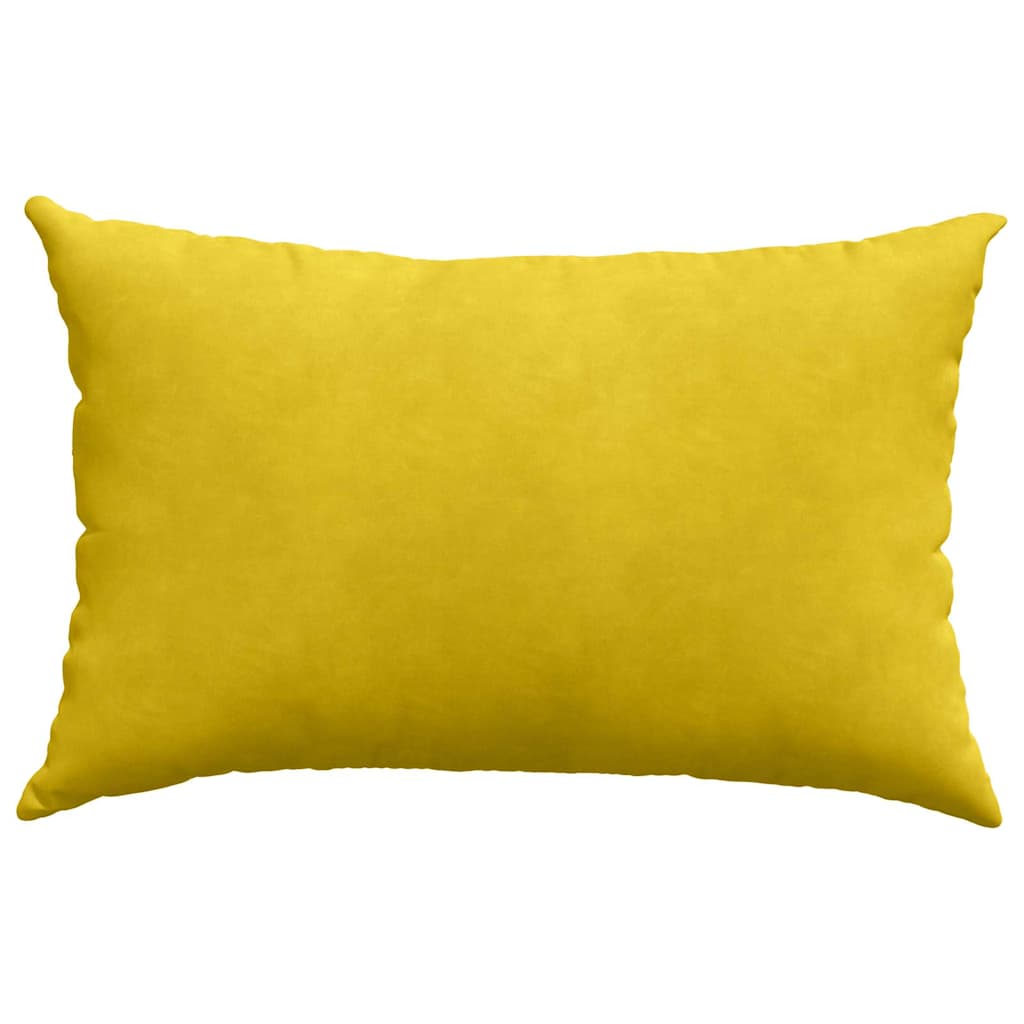 Kanapé párnák 2 pcs Sárga 60 x 40 cm Bársonyos szövet