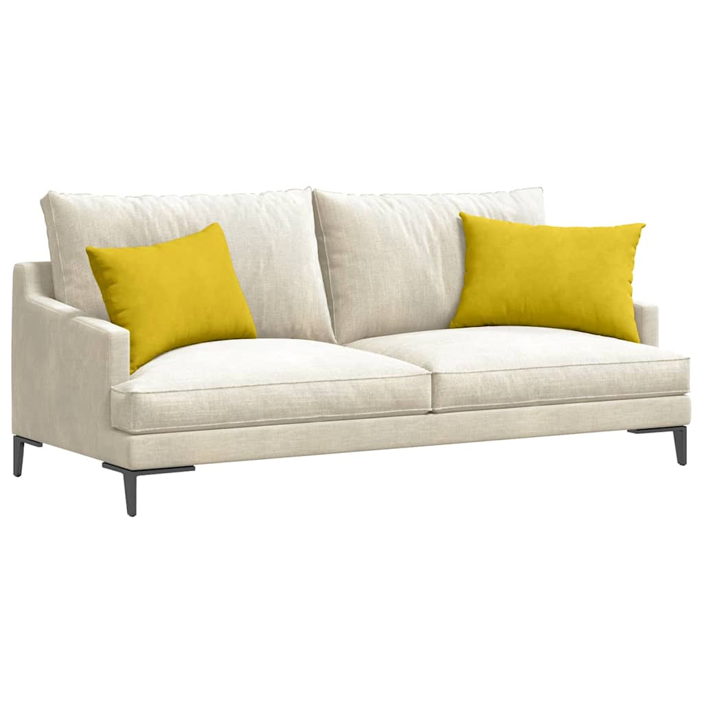 Kanapé párnák 2 pcs Sárga 60 x 40 cm Bársonyos szövet