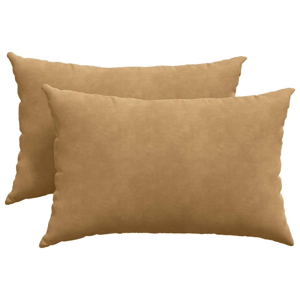 Kanapé párnák 2 pcs Barna 60 x 40 cm Bársonyos szövet