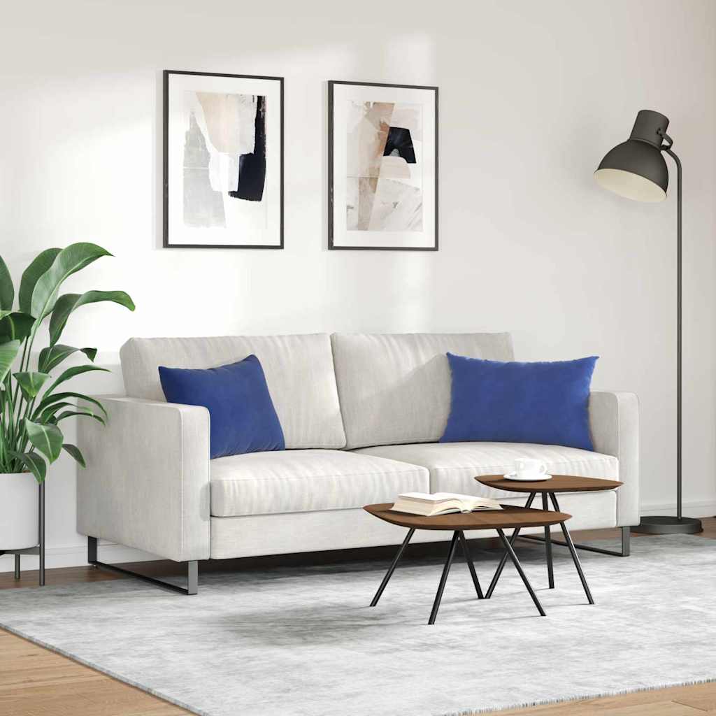 Kanapé párnák 2 pcs Rendőrségi kék 60 x 40 cm Bársonyos szövet
