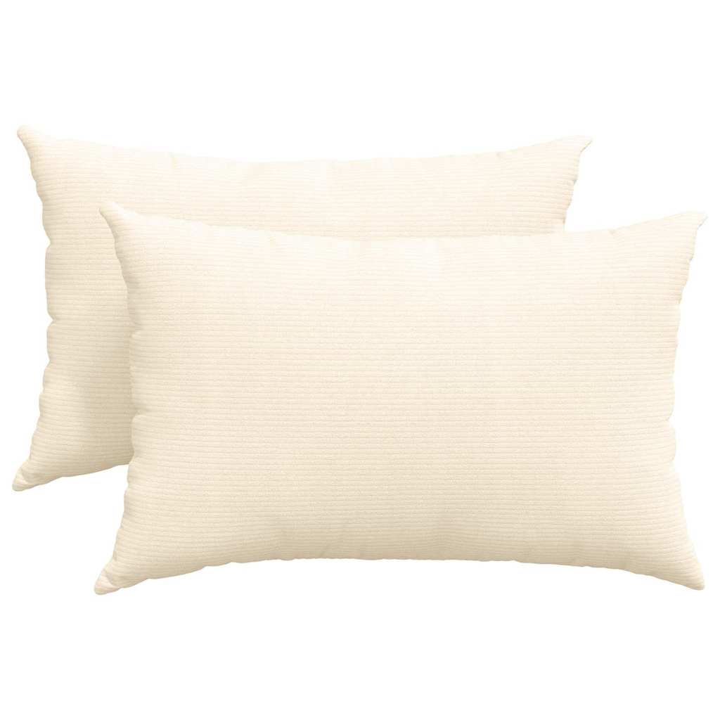 Kanapé párnák 2 pcs Krém 60 x 40 cm Bársonyos szövet