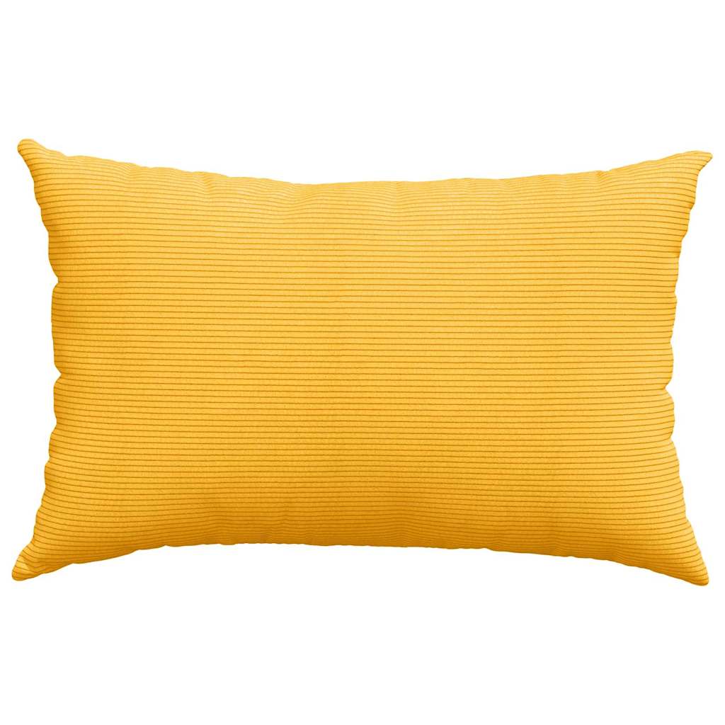 Kanapé párnák 2 pcs Világos sárga 60 x 40 cm Bársonyos szövet