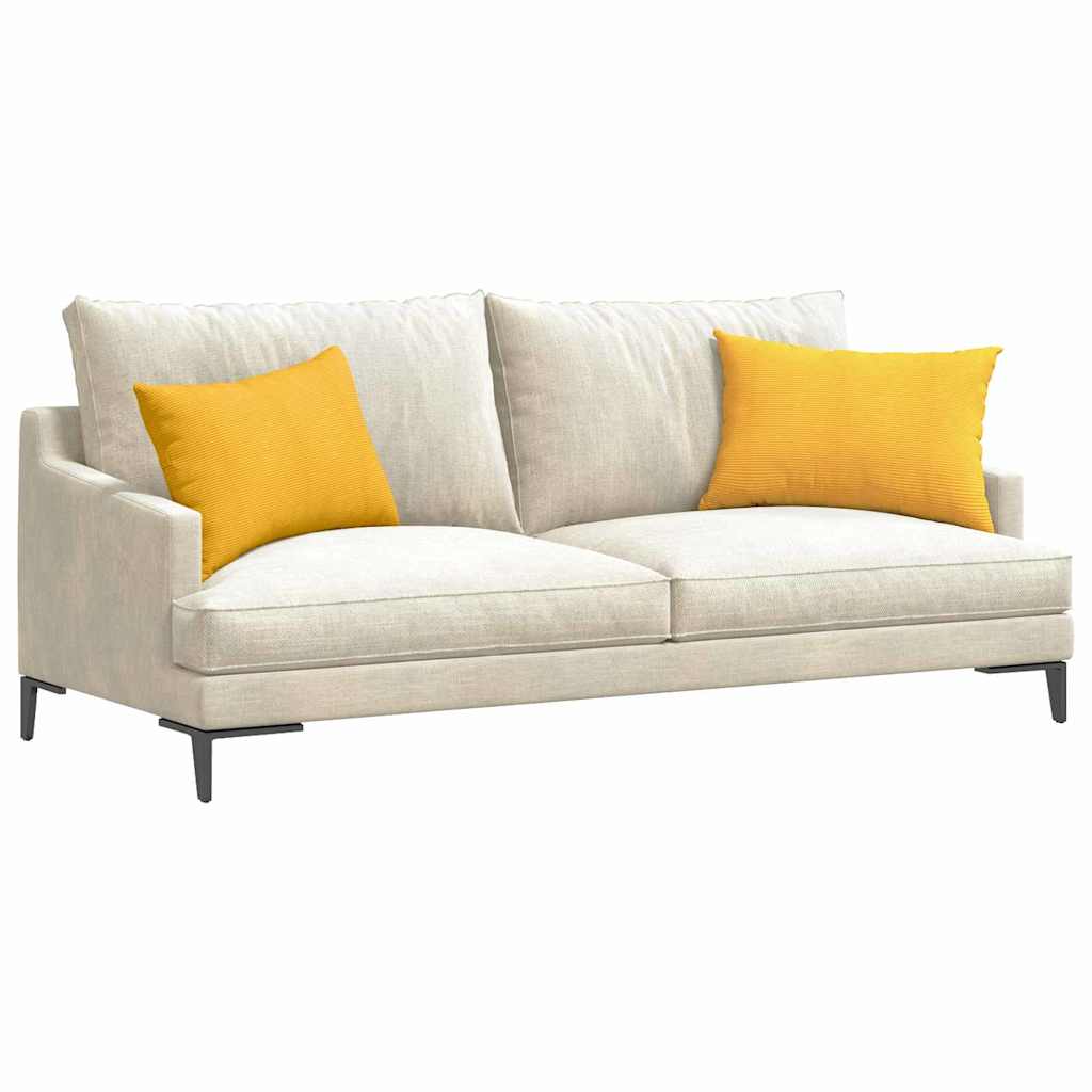 Kanapé párnák 2 pcs Világos sárga 60 x 40 cm Bársonyos szövet