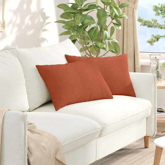 Kanapé párnák 2 pcs Piros Narancs 60 x 40 cm Bársonyos szövet