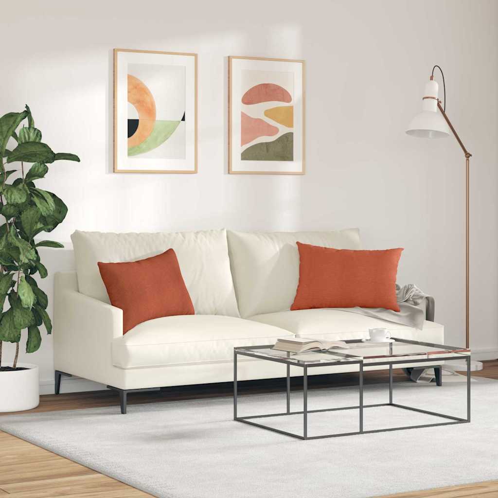 Kanapé párnák 2 pcs Piros Narancs 60 x 40 cm Bársonyos szövet