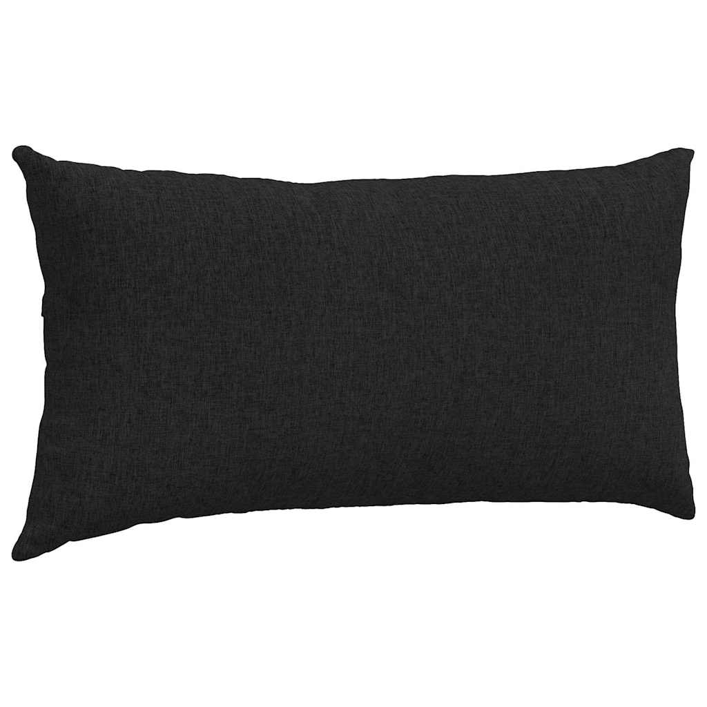 Kanapé párnák 2 pcs Fekete 80 x 40 cm szövet