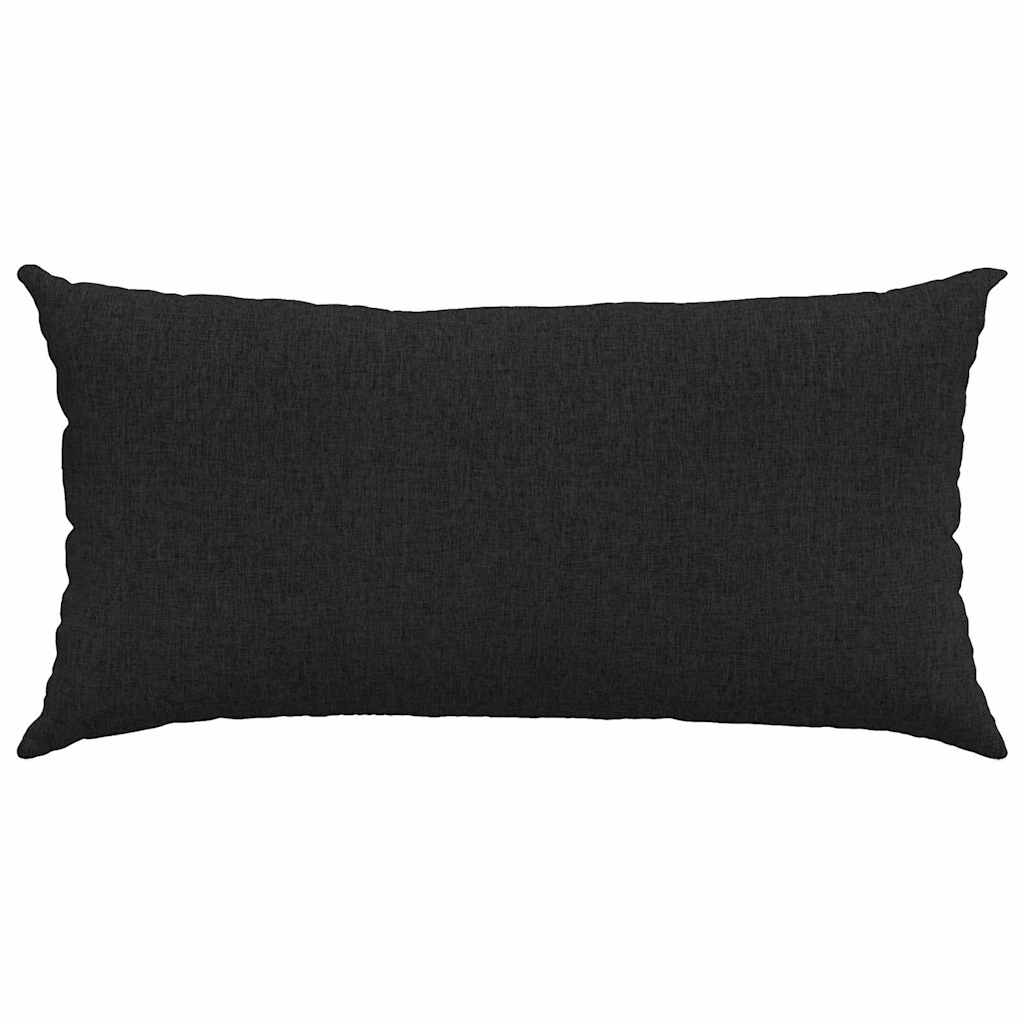 Kanapé párnák 2 pcs Fekete 80 x 40 cm szövet