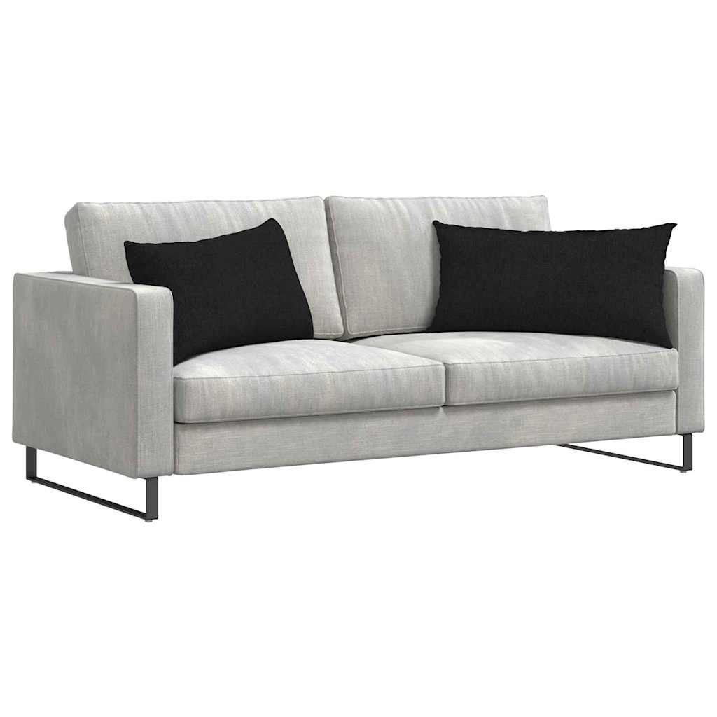 Kanapé párnák 2 pcs Fekete 80 x 40 cm szövet