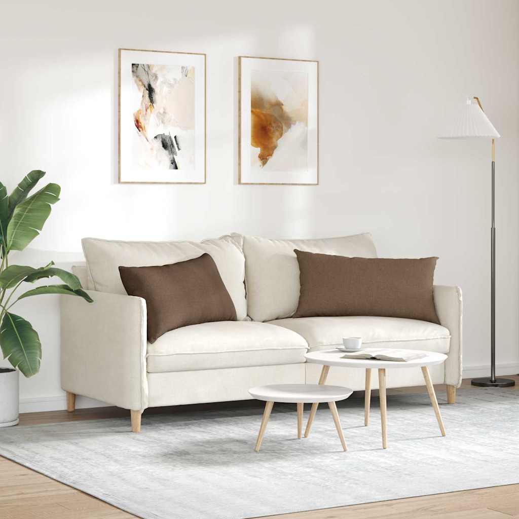 Kanapé párnák 2 pcs Barna 80 x 40 cm szövet