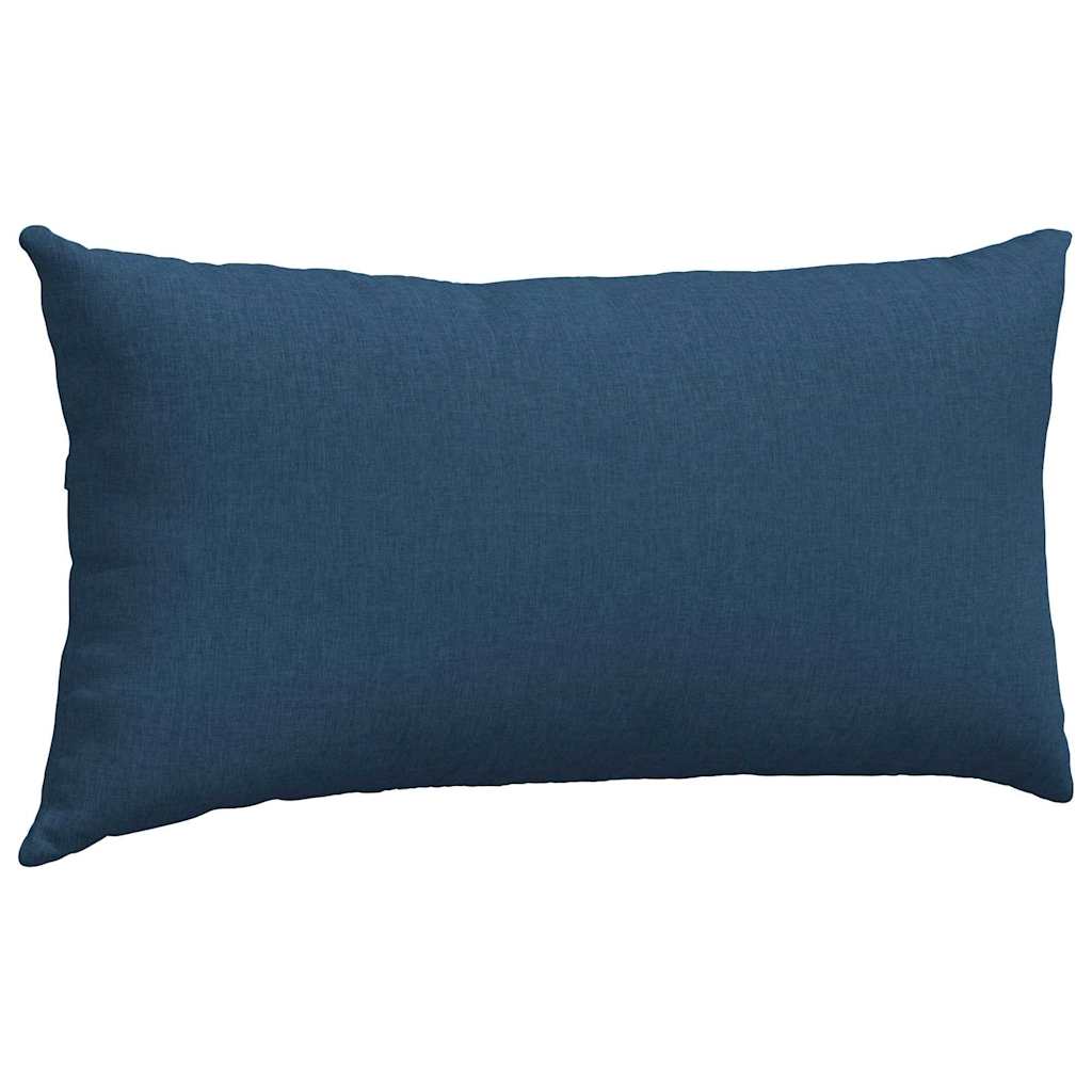 Kanapé párnák 2 pcs Kék 80 x 40 cm szövet